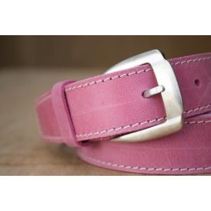 CEINTURE CUIR ROSE| La classique